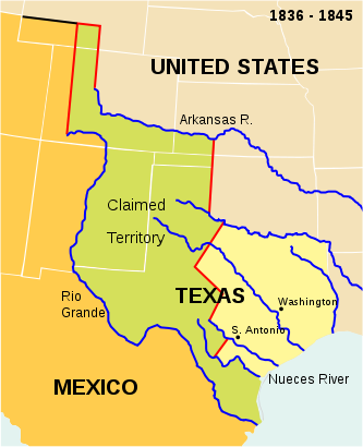 República de Texas 1836 – 1845.